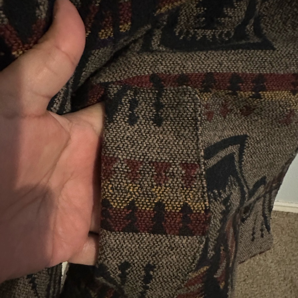 Tribal Patterned Brown Utility Jacket - image 4